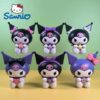 Toptan Sanrio Kuromi 6 Adet Figür Set Kutulu 6lı Kuromi Figür
