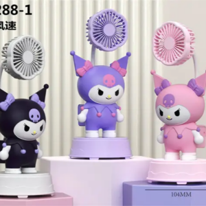Toptan Sanrio Kuromi Şarjlı Fan Kawaii Masaüstü Şarjlı Fan Vantilatör